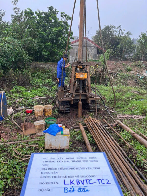Khoan địa chất đường Chùa Chuông TP Hưng Yên